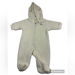 Baby B’gosh Hooded Sherpa Pram Suit Onesie 3 Months